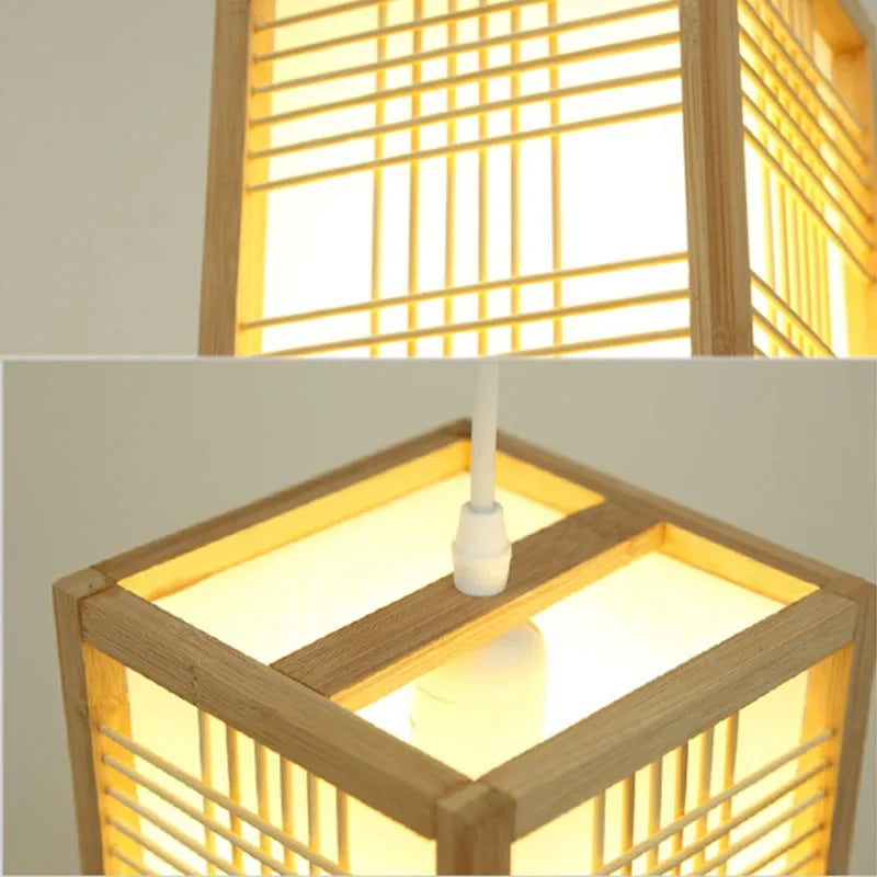 ATELIER-TIBET – Lampe de Chambre Japonaise Suspendue en Bambou