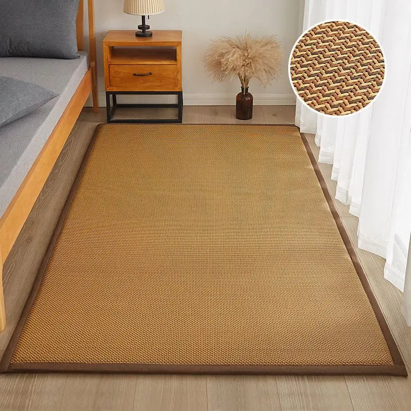 ATELIER-TIBET – Tapis Japonais en Bambou Style Tatami | Fraîcheur Naturelle & Élégance Épurée