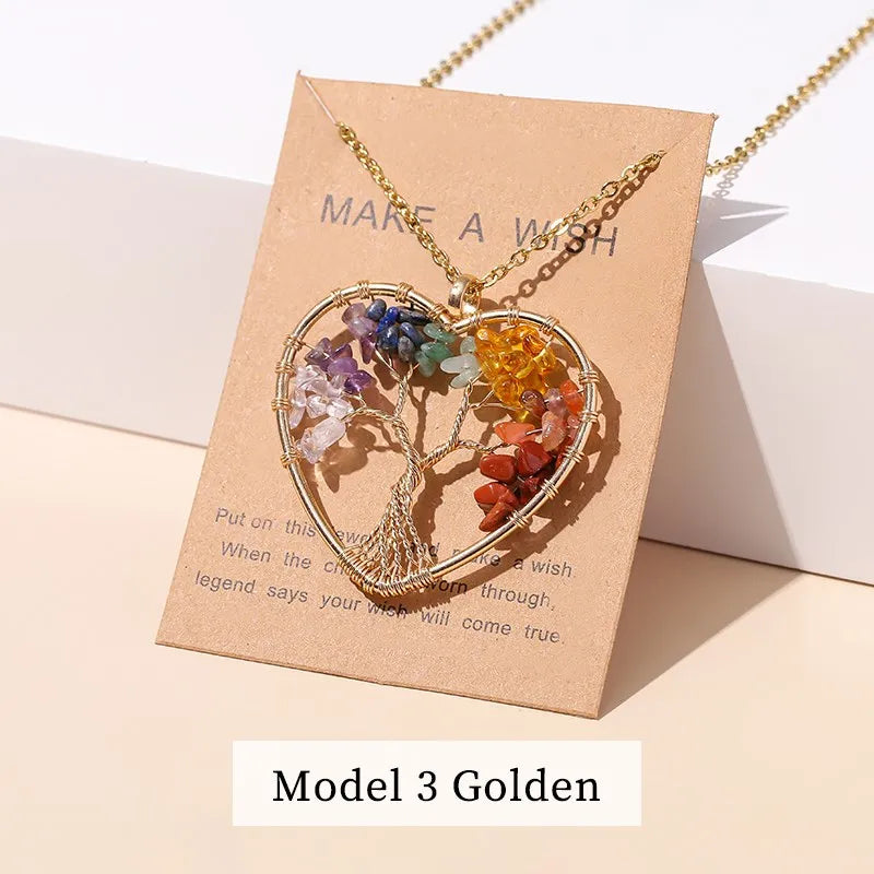 ATELIER-TIBET – Collier Arbre de Vie en Pierres Naturelles