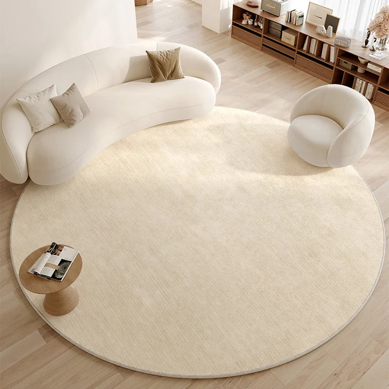 ATELIER-TIBET – Tapis Rond Japonais Wabi Sabi Crème Antidérapant