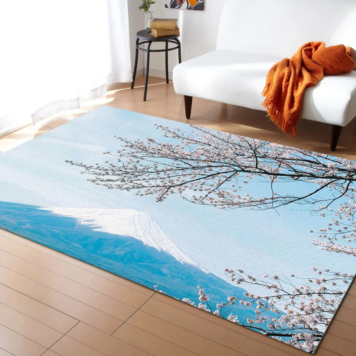 ATELIER-TIBET – Tapis Japonais Sakura en Velours Cristal Antidérapant