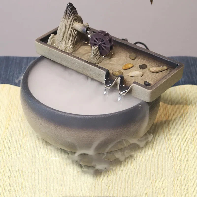 ATELIER-TIBET – Fontaine Japonaise Élégante en Céramique