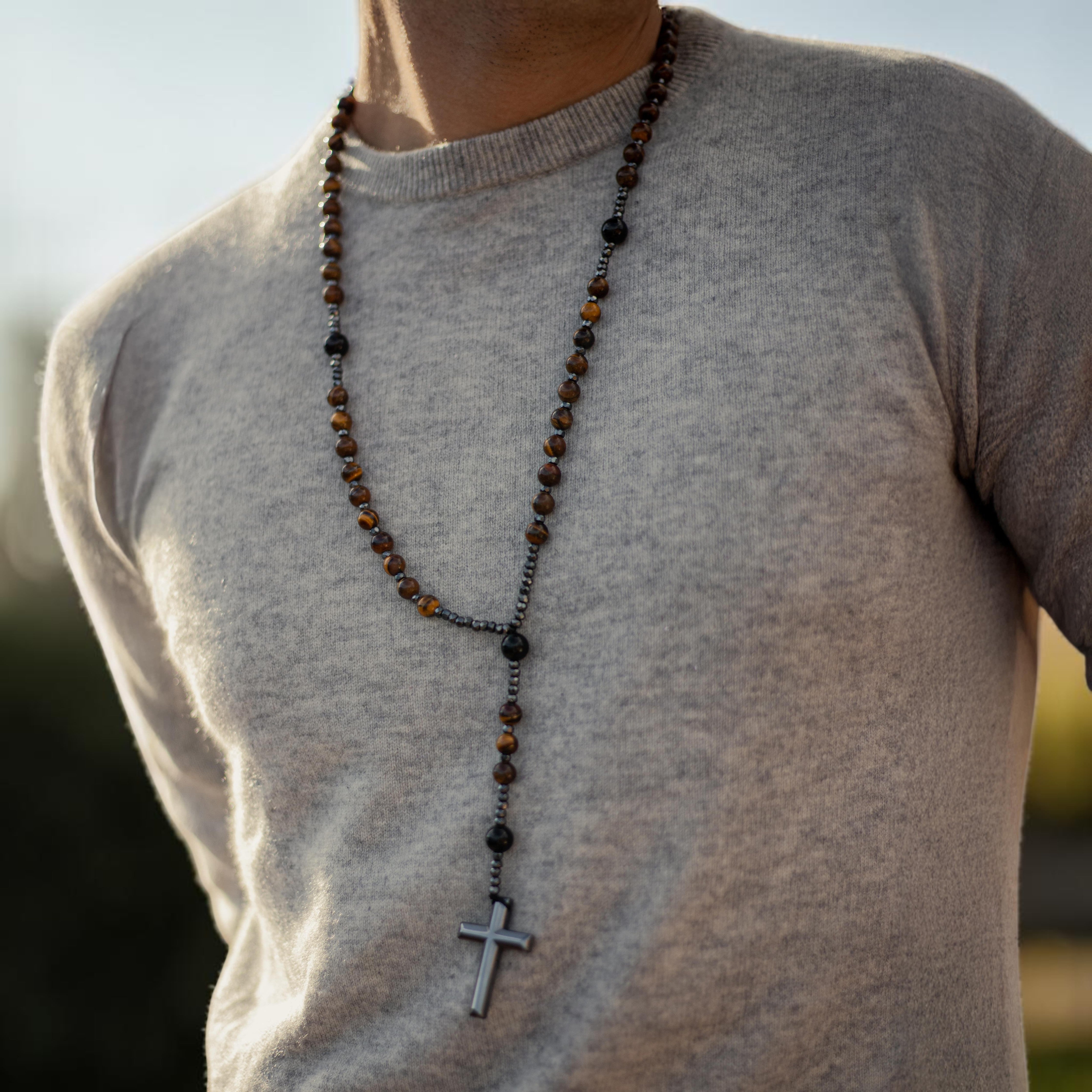 ATELIER-TIBET – Collier Chapelet Protection en Oeil de Tigre