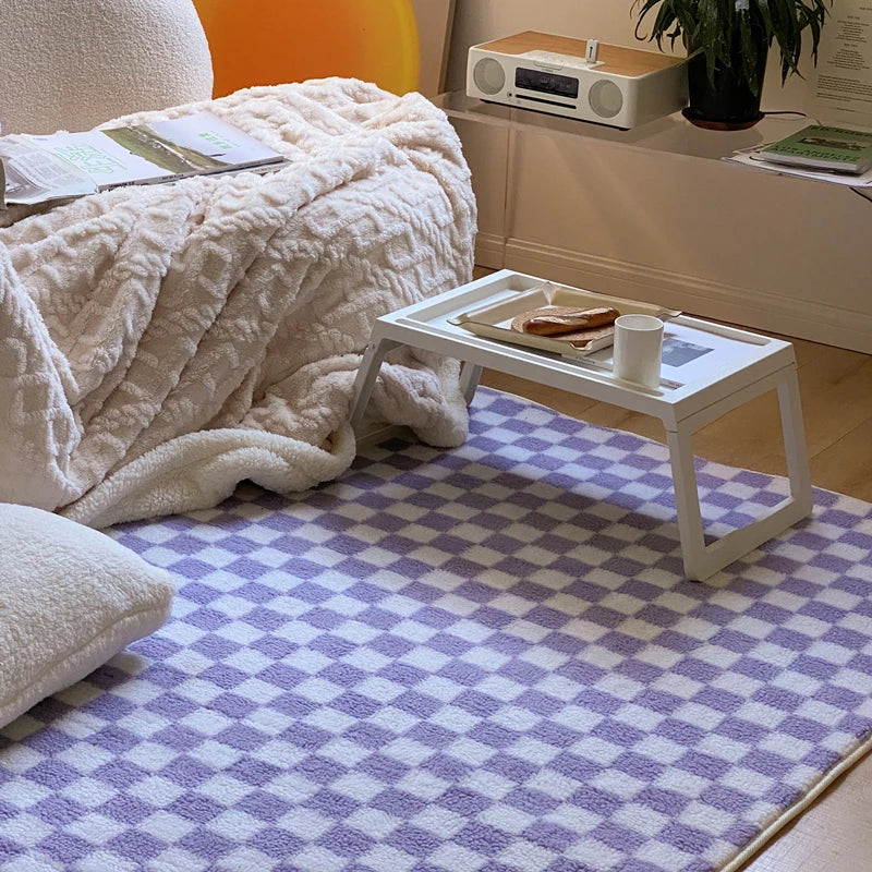 ATELIER-TIBET – Tapis Japonais Damier | Élégance Géométrique & Confort Minimaliste