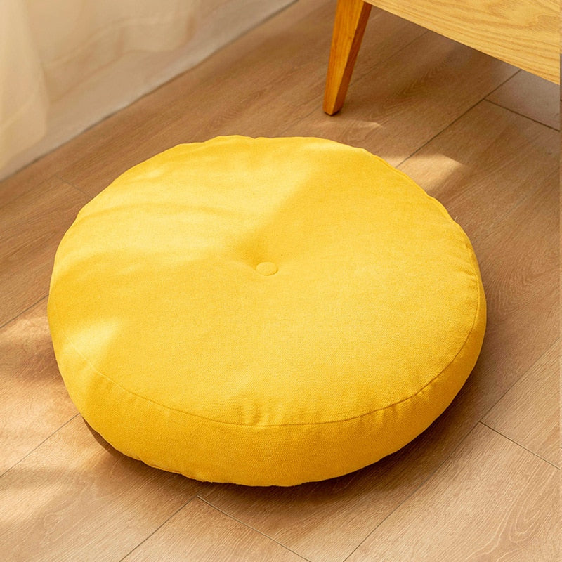 ATELIER-TIBET — Coussin Japonais de Sol Rond 47 cm | Confort Durable & Esprit Zen