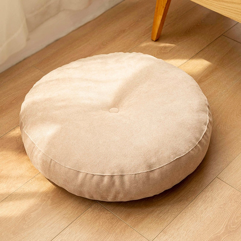 ATELIER-TIBET — Coussin Japonais de Sol Rond 47 cm | Confort Durable & Esprit Zen