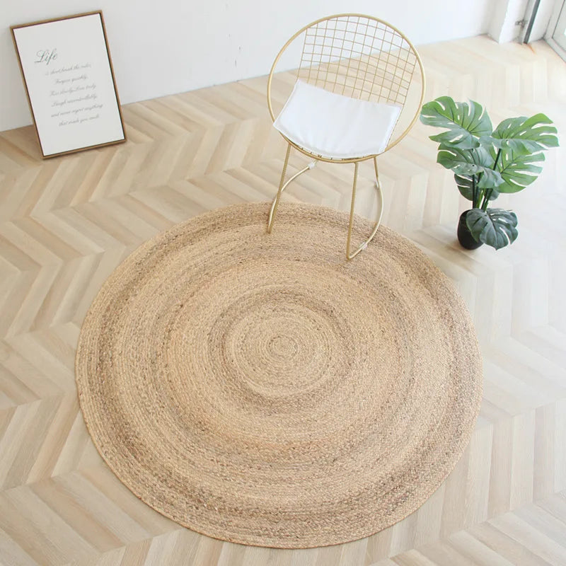 ATELIER-TIBET – Tapis Rond Japonais en Jute Naturelle