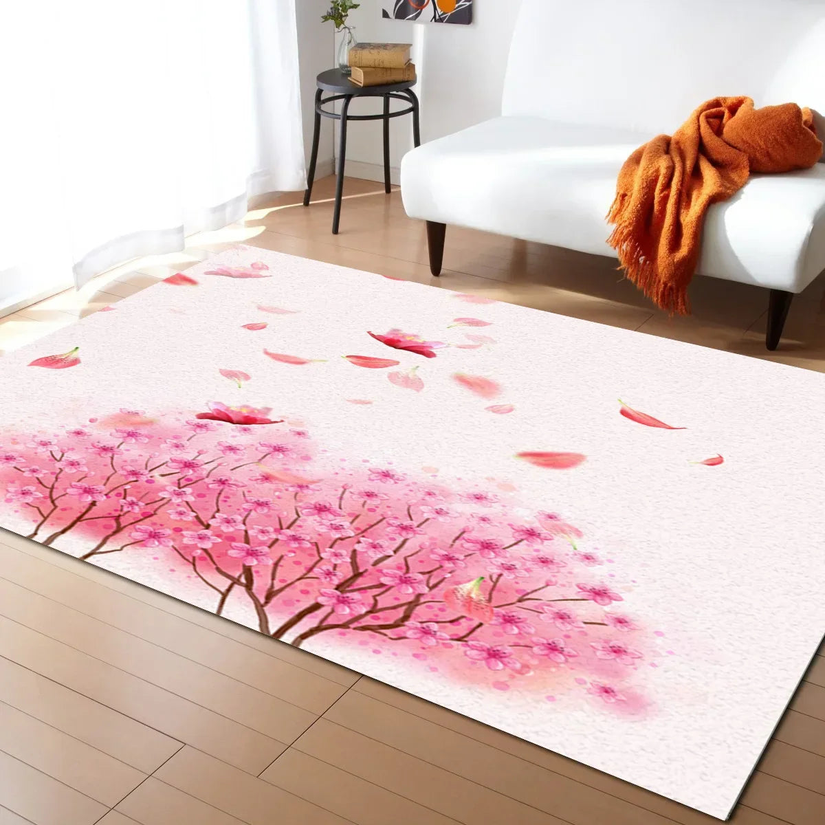 ATELIER-TIBET – Tapis Japonais Sakura en Velours Cristal Antidérapant