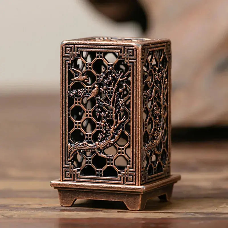 ATELIER-TIBET – Brûleur d’Encens Vertical en Alliage, Élégance & Tradition