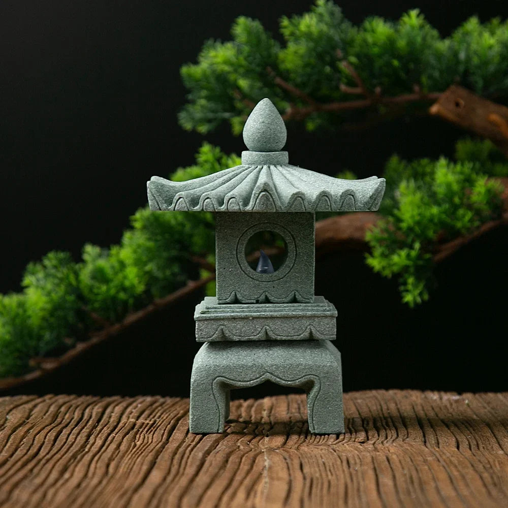 ATELIER-TIBET Statue Japonaise Lanterne en Pierre de Wildoda Décoration Zen Jardin