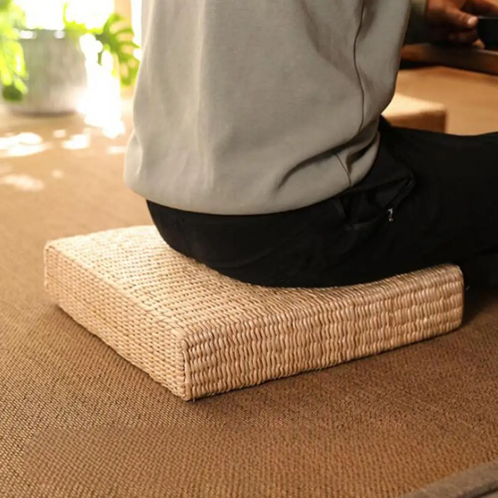 ATELIER-TIBET — Coussin Japonais Tatami 40 × 40 cm | Assise Naturelle & Tradition Zen