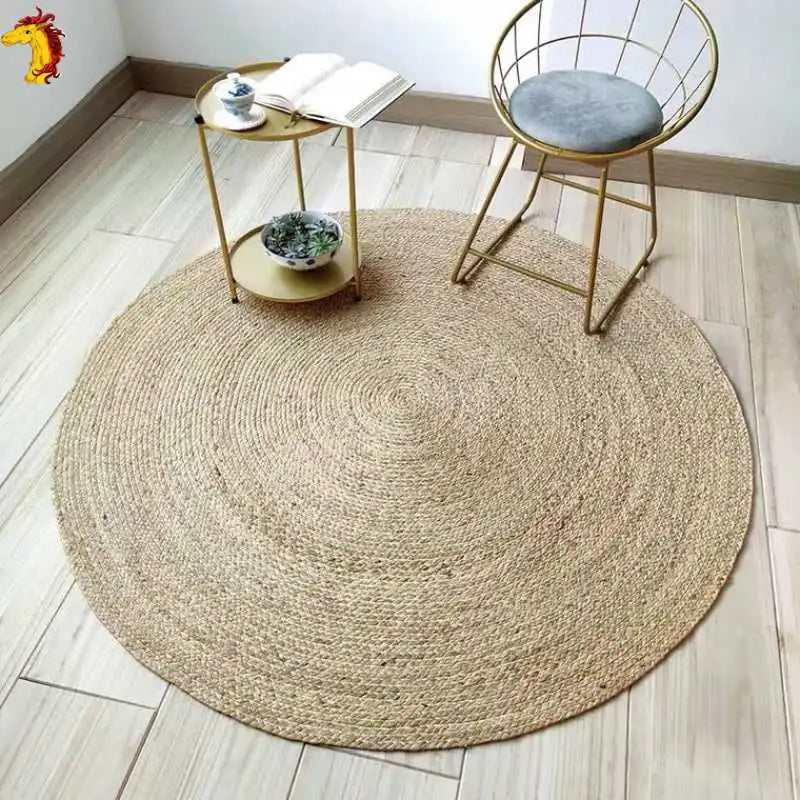ATELIER-TIBET – Tapis Rond Japonais en Jute Naturelle