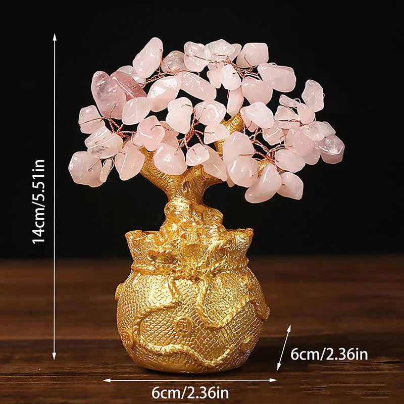 ATELIER-TIBET – Arbre de Bonheur Feng Shui en Pierre Naturelle (Citrine)