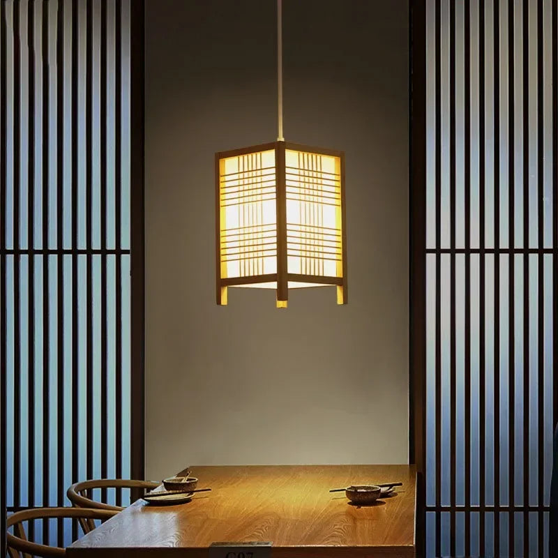 ATELIER-TIBET – Lampe de Chambre Japonaise Suspendue en Bambou