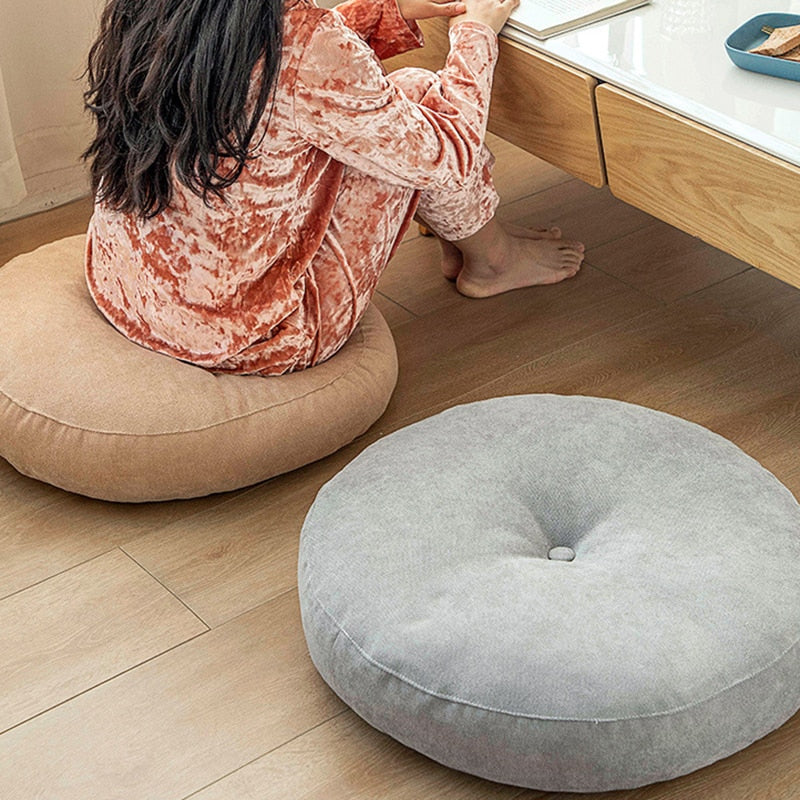 ATELIER-TIBET — Coussin Japonais de Sol Rond 47 cm | Confort Durable & Esprit Zen