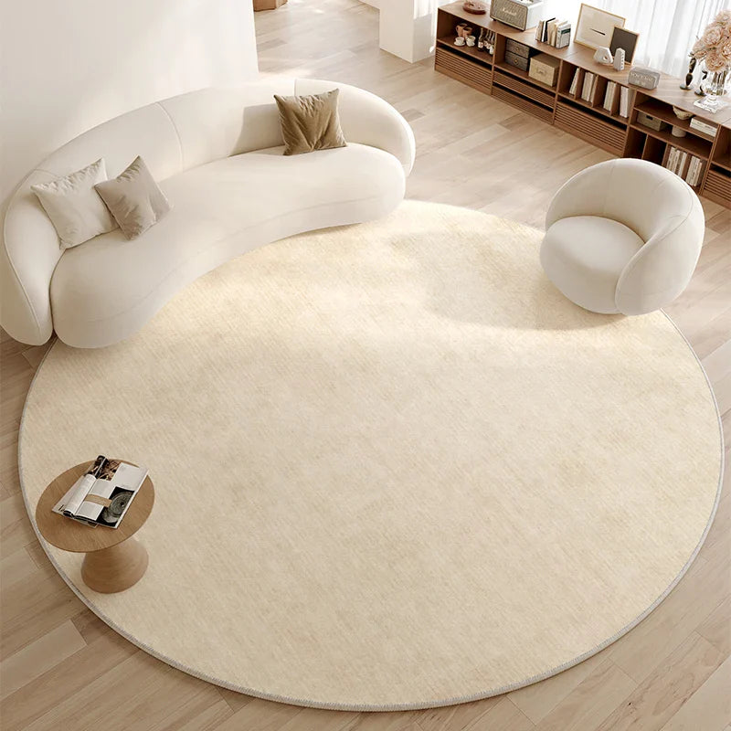 ATELIER-TIBET – Tapis Rond Japonais Wabi Sabi Crème Antidérapant