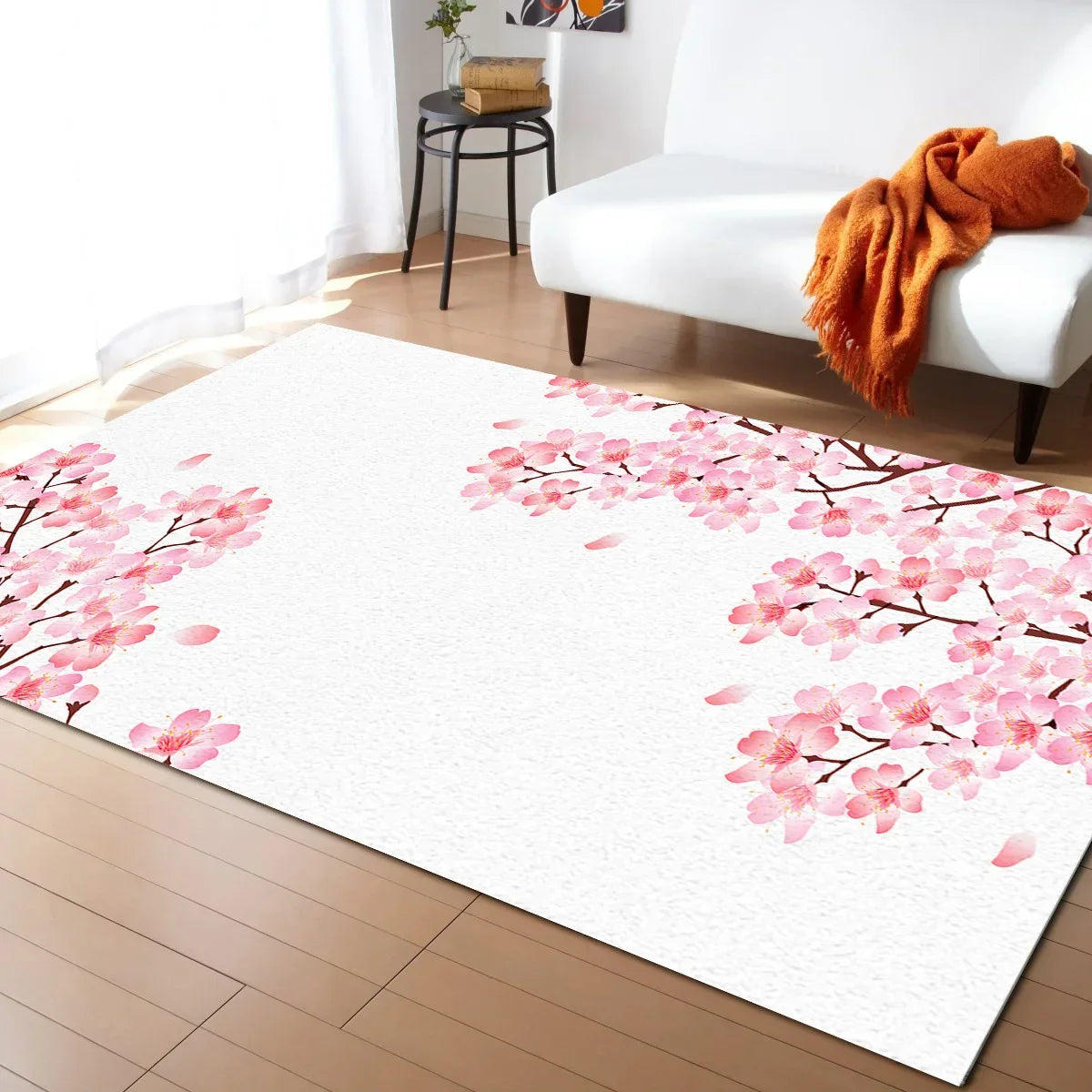 ATELIER-TIBET – Tapis Japonais Sakura en Velours Cristal Antidérapant