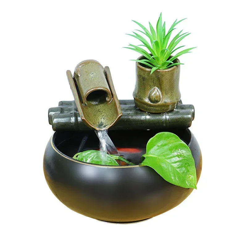 ATELIER-TIBET – Fontaine Japonaise de Lotus en Résine
