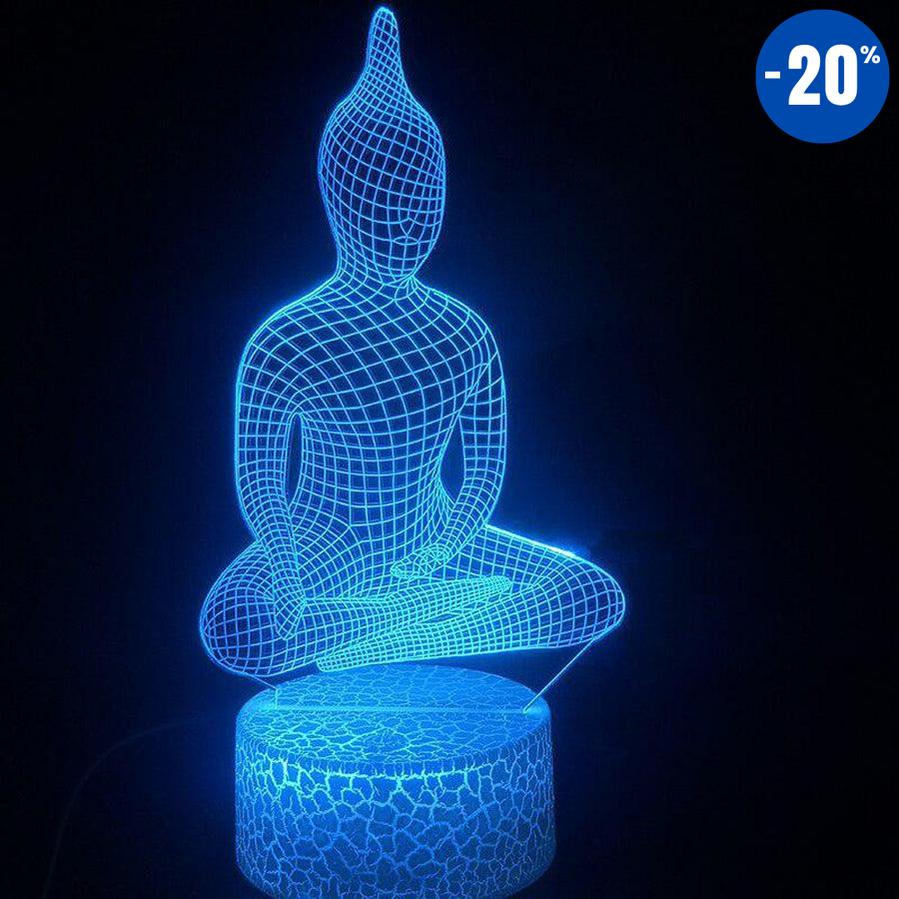 ATELIER-TIBET Superbe Lampe Bouddha Hologramme méditation 3D