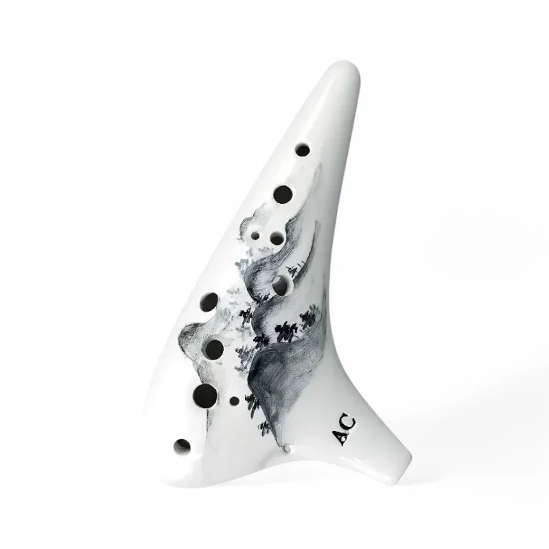 Ocarina Traditionnel en Céramique Peinte