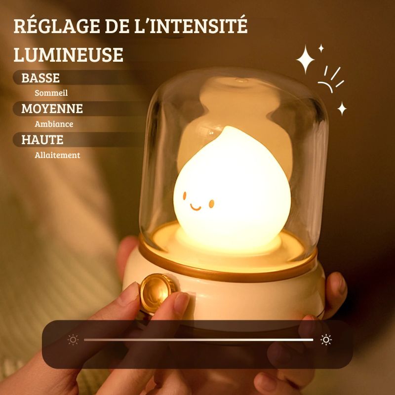 ATELIER-TIBET Veilleuse Flamme Apaisante – Lumière Douce & Ambiance Relaxante
