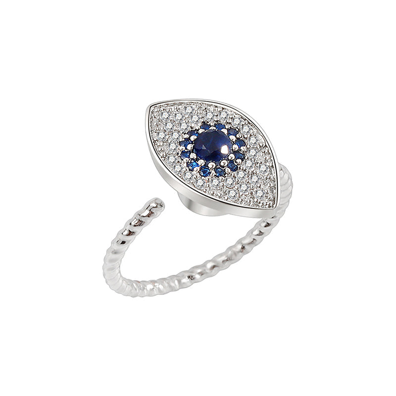 ATELIER-TIBET Bague Œil Protecteur Argent 925 Ajustable