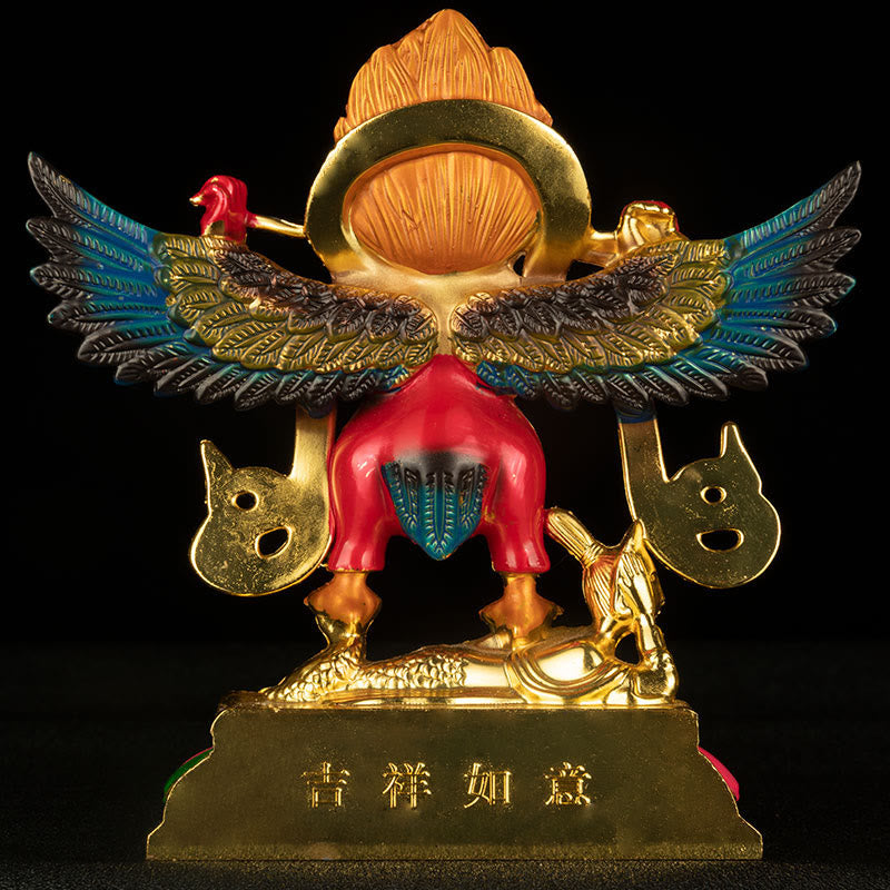 ATELIER-TIBET Alliage d'oiseau Garuda du Tibet pour éloigner les mauvais esprits Décoration de la maison