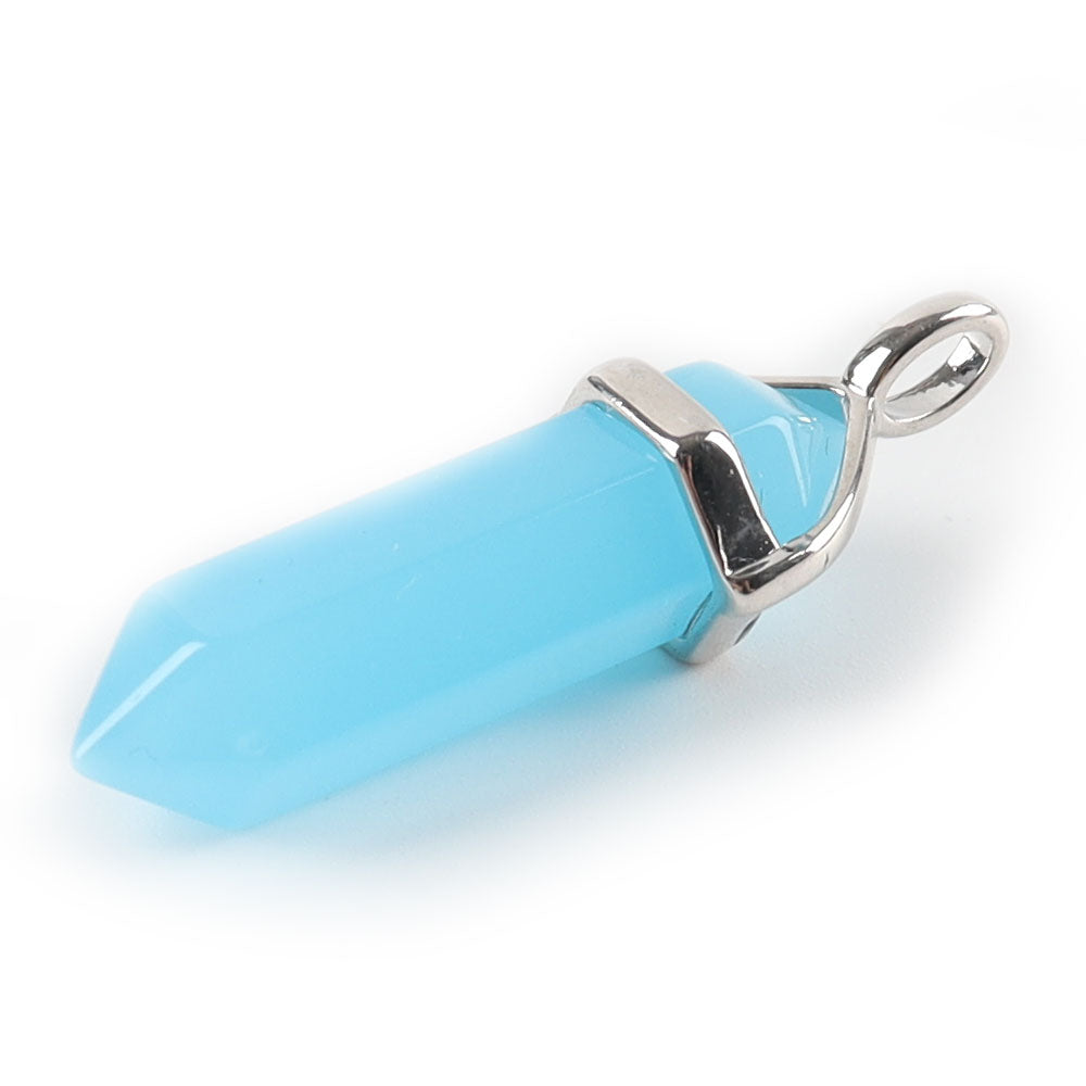 ATELIER-TIBET – Pendentif Spirituel Lumineux Bleu en Cristal