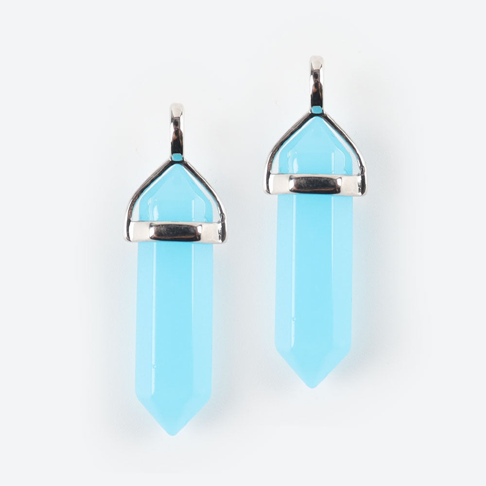 ATELIER-TIBET – Pendentif Spirituel Lumineux Bleu en Cristal
