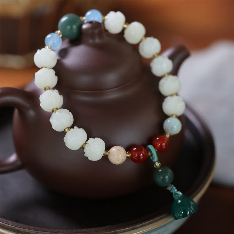 ATELIER-TIBET Bracelet Lotus Graines de Bodhi – Sagesse & Équilibre