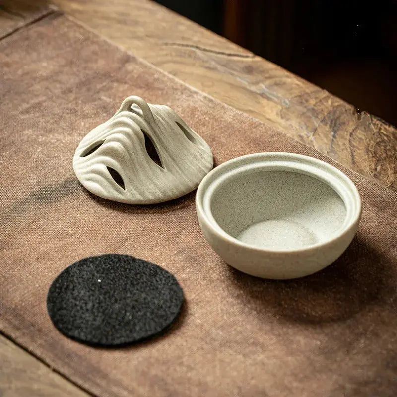 ATELIER-TIBET – Brûleur d’Encens en Céramique Inspiré du Rituel Kōdō
