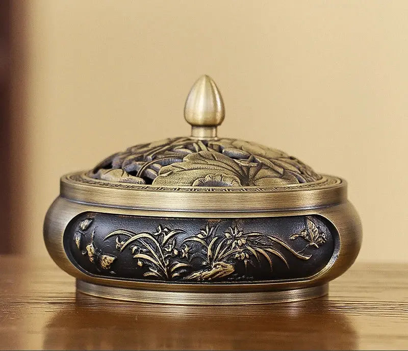 ATELIER-TIBET – Brûleur d’Encens en Cuivre Traditionnel, Artisanat & Spiritualité