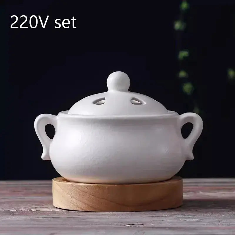 ATELIER-TIBET – Brûleur d’Encens Électrique en Céramique, Élégance & Performance