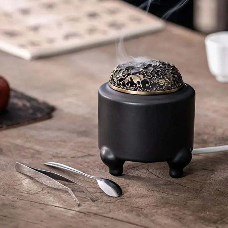 ATELIER-TIBET – Brûleur d’Encens Électrique en Céramique pour Poudres & Résines