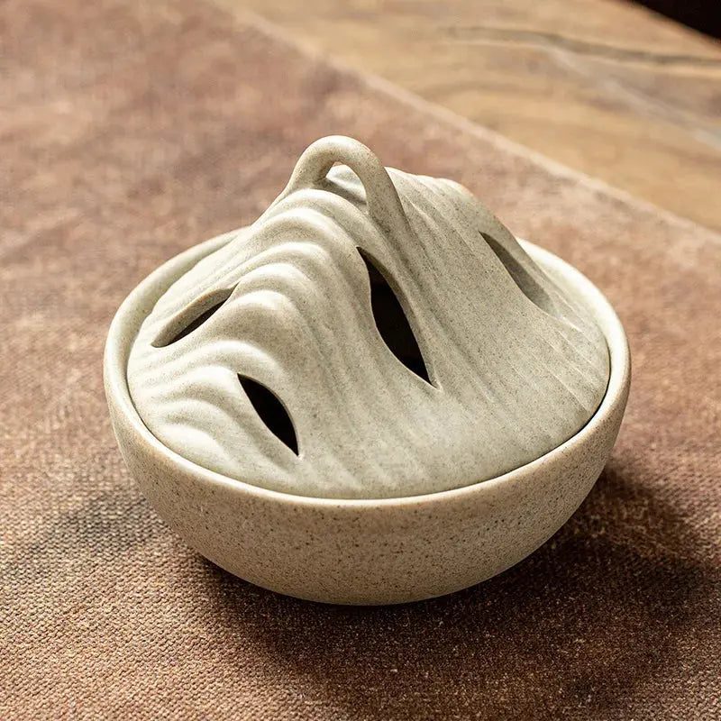 ATELIER-TIBET – Brûleur d’Encens en Céramique Inspiré du Rituel Kōdō
