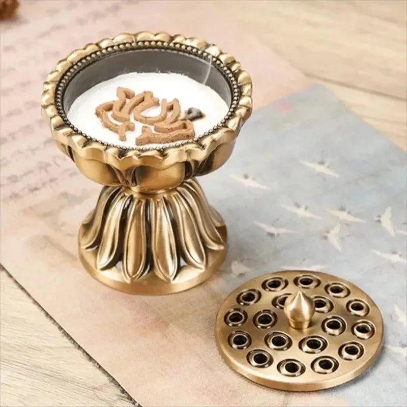 ATELIER-TIBET – Brûleur d’Encens Lotus en Cuivre, Élégance Spirituelle Intemporelle