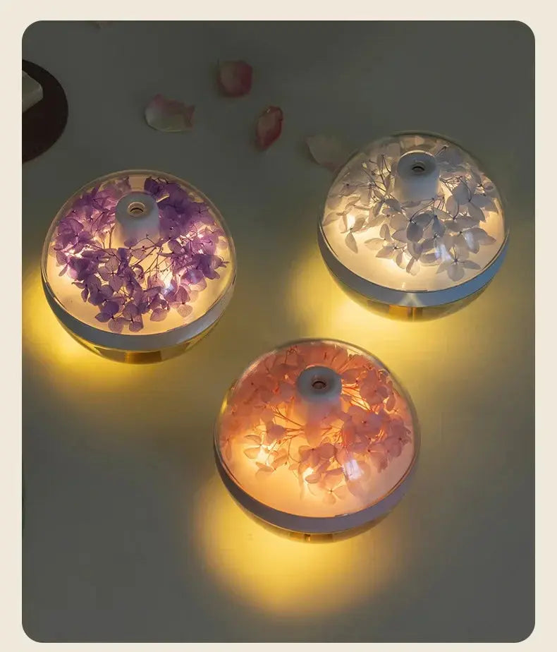 ATELIER-TIBET – Diffuseur d’Huiles Essentielles USB Rechargeable Effet Fleurs & LED