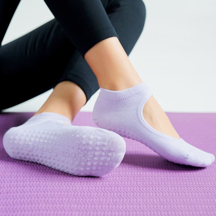 ATELIER-TIBET – Chaussettes de Yoga Antidérapantes en Coton Naturel