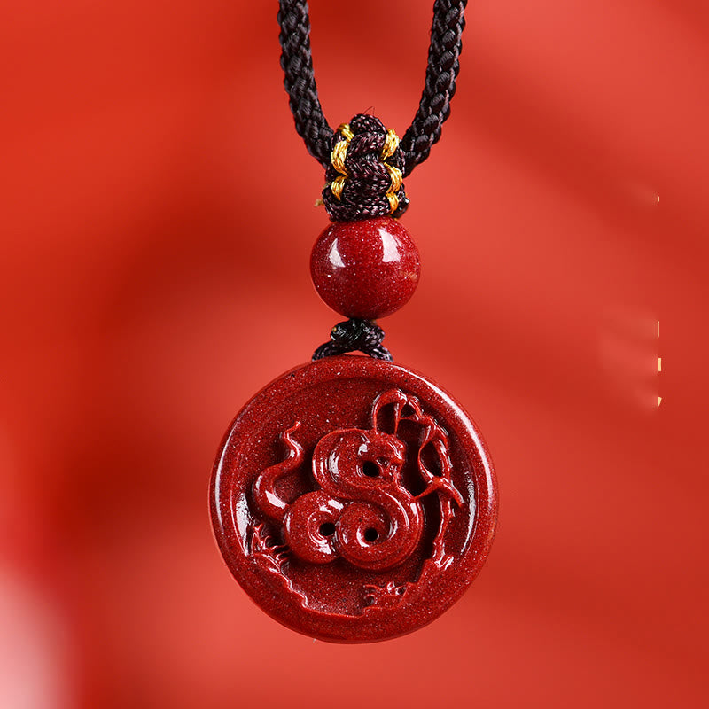 ATELIER-TIBET – Collier Zodiaque Chinois en Cinabre Naturel