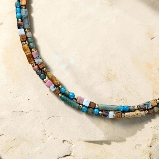 ATELIER-TIBET – Collier Bohème Chic en Pierres Naturelles