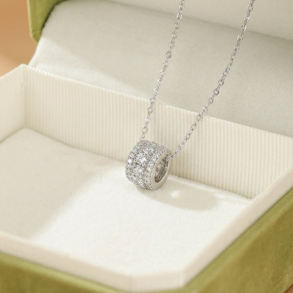 Collier Cristal de Roche – Écho Silencieux, Argent