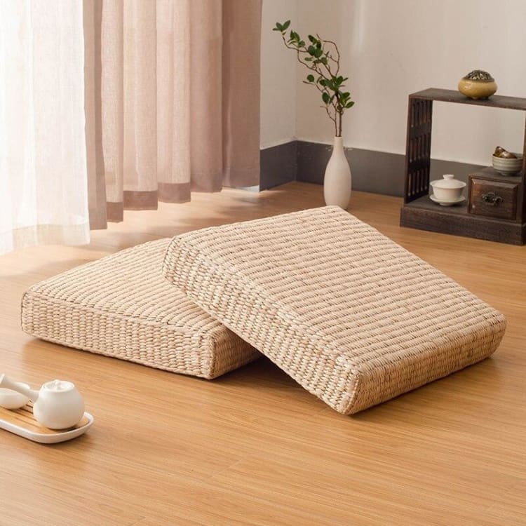 ATELIER-TIBET Coussin de Méditation Japonais en Paille – Assise Naturelle & Esprit Pastoral