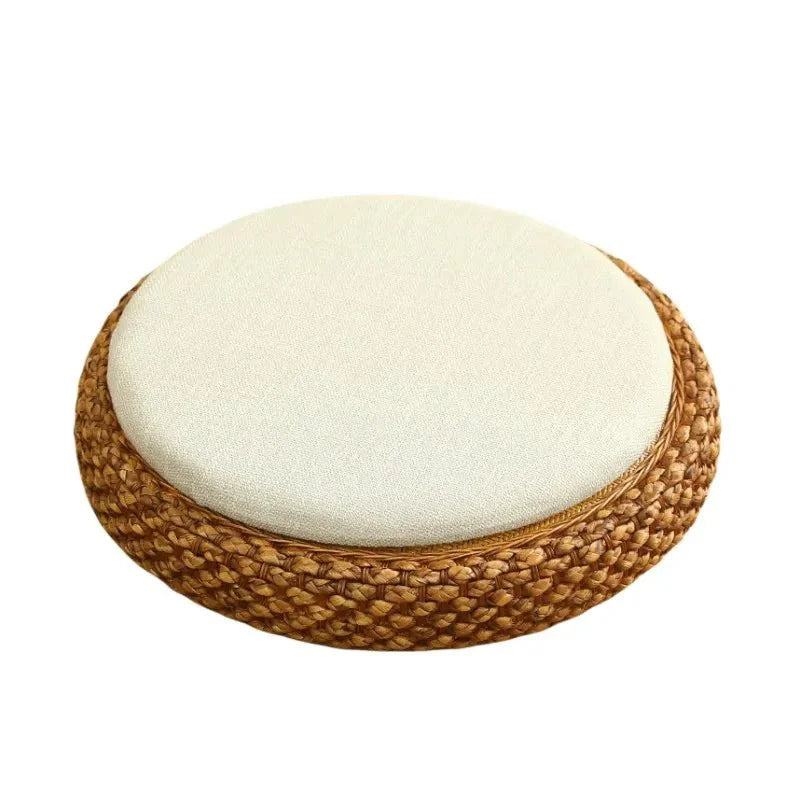 ATELIER-TIBET  – Coussin “TatamiSerenity” en Paille Naturelle – Assise Sol & Méditation Zen