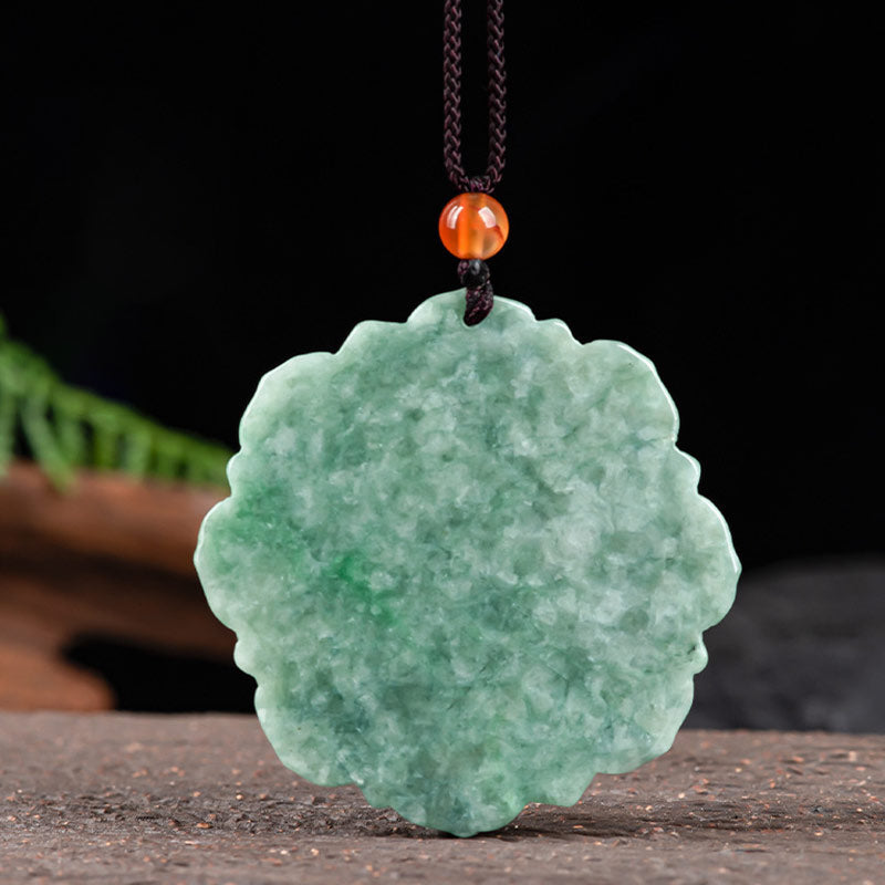 ATELIER-TIBET – Collier en Jade Naturel avec Pendentif Éléphant en Argent Sterling 925
