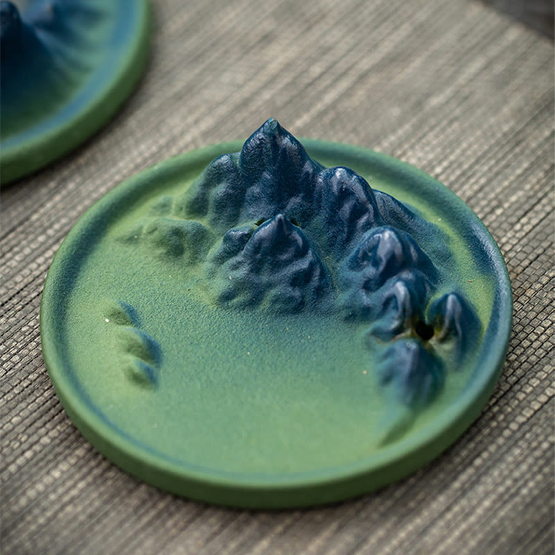 ATELIER-TIBET Brûleur d'encens à refoulement en céramique Creative Mountain River