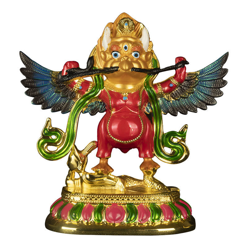 ATELIER-TIBET Alliage d'oiseau Garuda du Tibet pour éloigner les mauvais esprits Décoration de la maison
