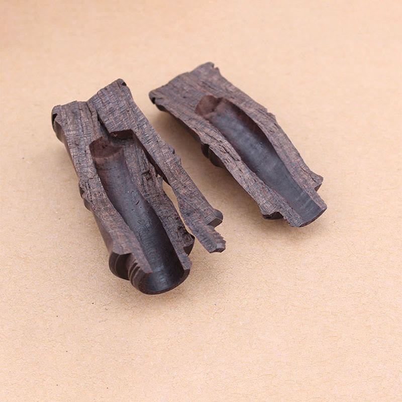 ATELIER-TIBET – Collier Ghau Tibétain en Bois d’Ébène & Motif Bambou