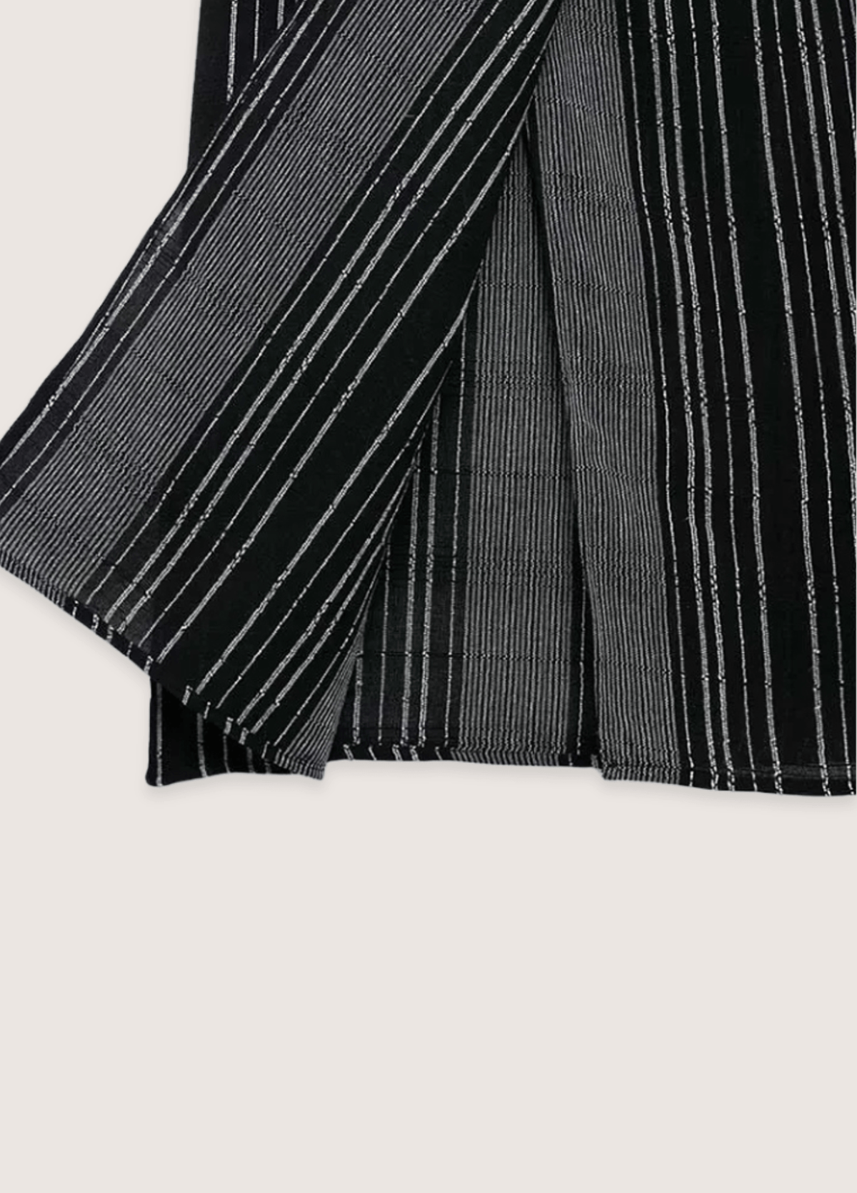 Ensemble kimono femme coton motif rayure noir – Shima