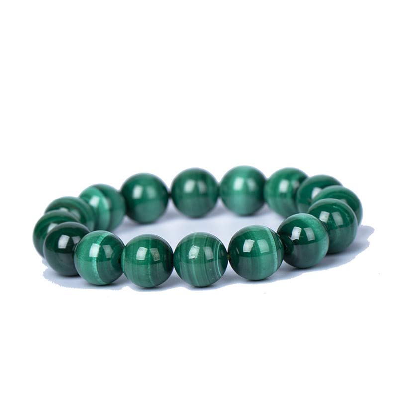 ATELIER-TIBET – Bracelet en Malachite Naturelle 12 mm | Équilibre & Protection Symbolique