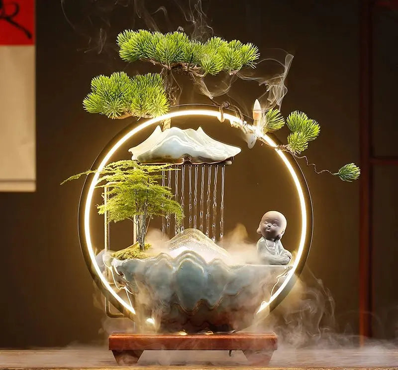 ATELIER-TIBET – Souffle Clair · Fontaine d’Encens LED Cascade Zen